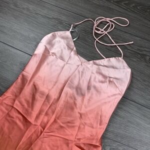 Princess Polly Women's Sunset Halter Mini Dress Pink Yellow 0